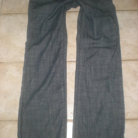 WASH JEANS  TROUSER   FLARE WIDE LEG    SIZE 28   Dark - Picture 2 of 6